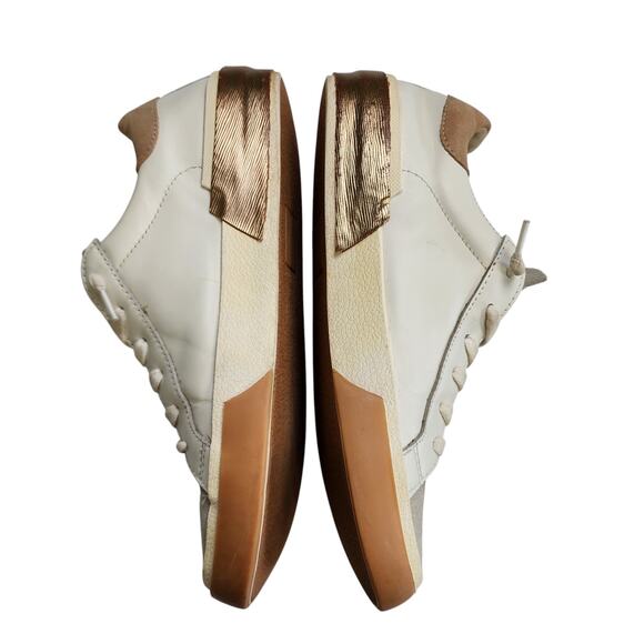 Dolce Vita Womens Zina Lace Up Sneakers Size 8 Rose Gold Platform Suede Leather - Picture 5 of 12